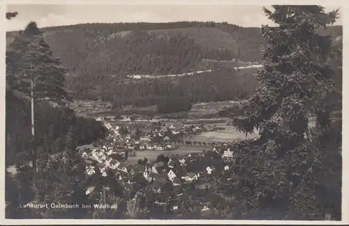 AK station thermale aérienne Calmbach près de Wildbad, couru en 1928