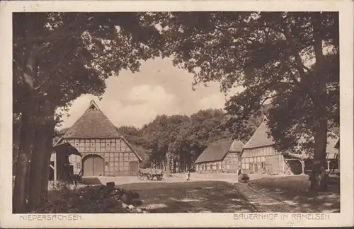 AK Bauernhof bei Ramelsen, gelaufen 1914