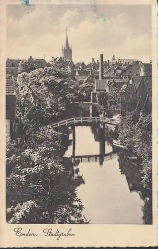 AK Emden Stadtgraben, gelaufen 1933