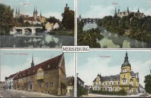 AK Merseburg Mehrbildkarte, gelaufen 1933