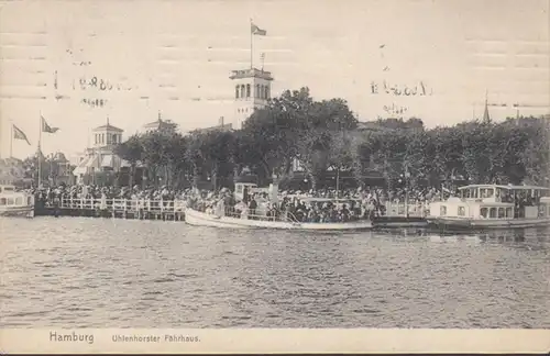 AK Hamburg Uhlenhorster ferry, couru 1908
