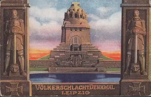 AK Leipzig Völkerschlachtdenkmal, gelaufen 1913