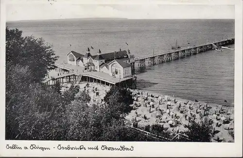 AK Sellin a. Rügen Badestrand Seebrücke, gelaufen 1941