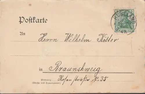 AK Rübeland Gruss aus der Hermannshöhle, gelaufen 1902