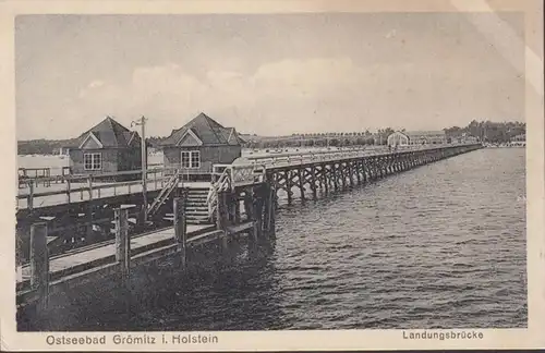 AK Grömitz Landungsbrücke, ungelaufen