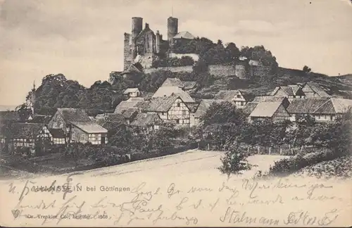 AK Burg Hanstein bei Göttingen , gelaufen 1903