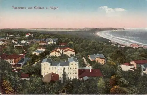 AK Göhren, Strand Hotel, Stadtansicht, Strand, ungelaufen