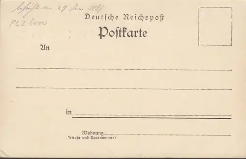 Gruß aus Frankfurt, Eschenheimer Thor, ungelaufen-datiert 1899