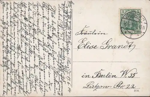 Goslar, enveloppé en 1914