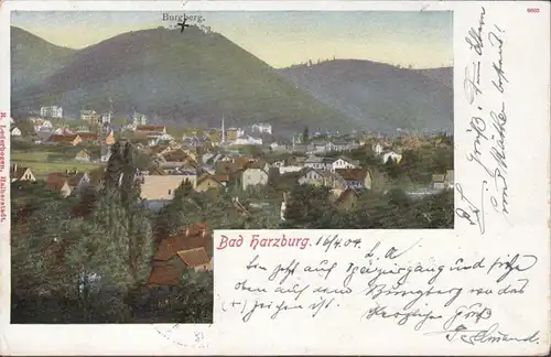 Bad Harzburg Totalansicht, gelaufen 1904