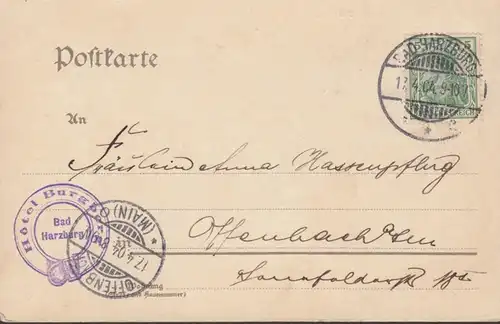 Bad Harzburg Totalansicht, gelaufen 1904