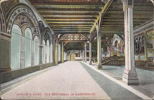 Goslar Reichssaal im Kaiserhaus, gelaufen 1912