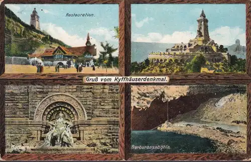 AK Salutation du monument Kyffhausen, couru 1912