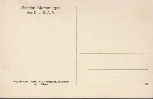 AK Sur la basse bisee avec section de köple de la mer Memmingen du D.u.O.A.V., non couru