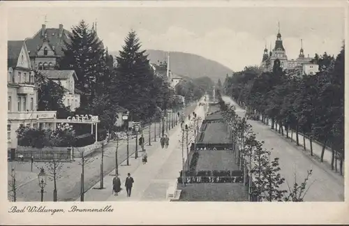 AK Bad Wildungen Brunnenallee Feldpost, gelaufen 1940