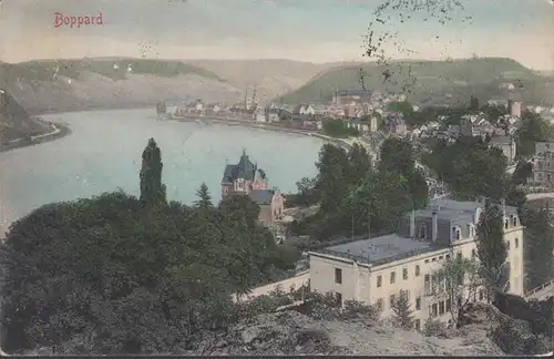 AK Boppard Gesamtansicht, gelaufen 1907