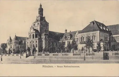 AK Munich Nouveau musée national, couru 1911