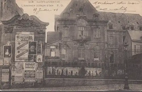 CPA Saint-Quentin L'Ancienne Abbbaye d'Île, circulé 1904