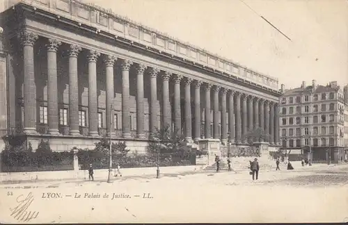 CPA Lyon Palais de Justice, circulé 1903