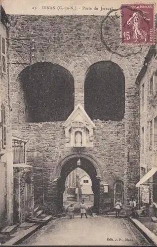 CPA Dinan Porte du Jerzual, circulé 1924