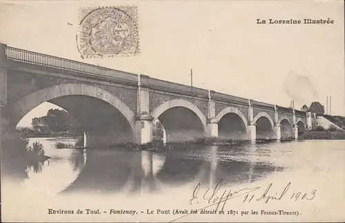 CPA Fontenoy Le Pont, circulé 1903