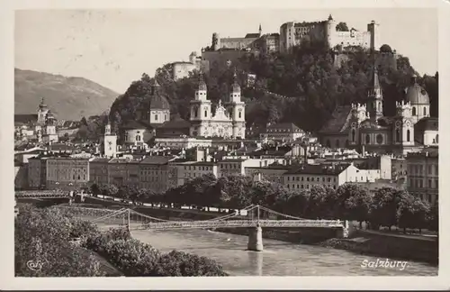 AK Salzburg Die Altstadt mit Salzach, gelaufen 1931