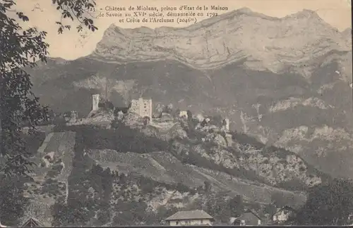 CPA Château de Miolans, prison d'Etat de la Maison de Savoie, circulé  1912