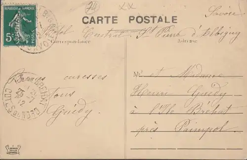 CPA Château de Millans, prison d'Etat de la Maison de Savoie, circulé 1912