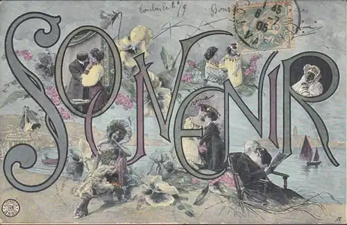 CPA Souvenir de Toulon ?, circulé 1905