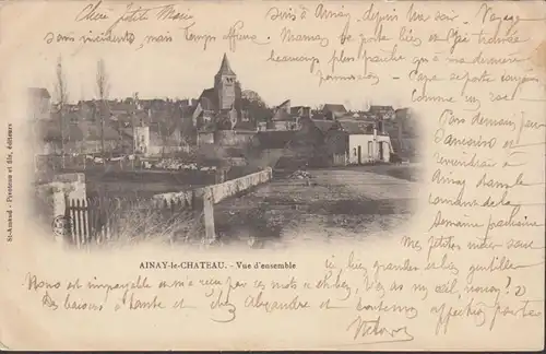 CPA Aigny-le-Château Vue d'ensemble, circulé