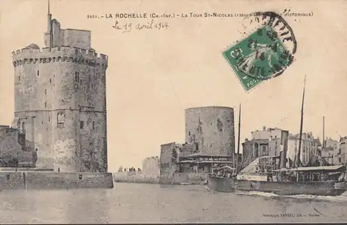 CPA La Rochelle La Tour Saint-Nicolas, circulé 1914