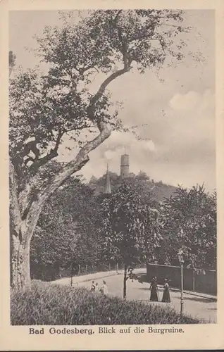 AK Bad Godesberg Blick auf die Burgruine, gelaufen 1914