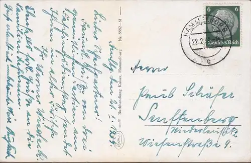 AK Hammelburg Stadtansicht, gelaufen 1939