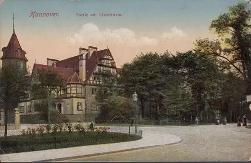 AK Hannover Partie am Listerturm, gelaufen 1929