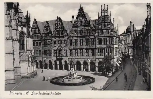 AK Münster Lambertikirchplatz, incurvée