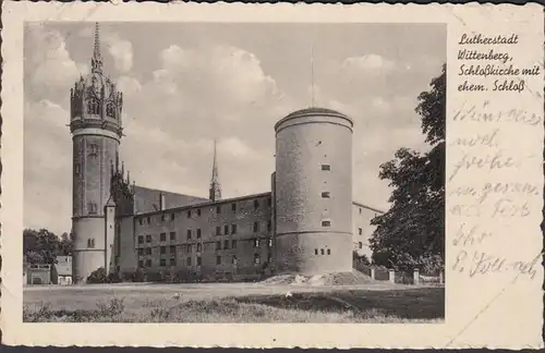 AK Wittenberg Château avec ancien châteaux, couru en 1942