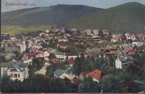 AK Friedrichroda Vue de la ville, inachevée