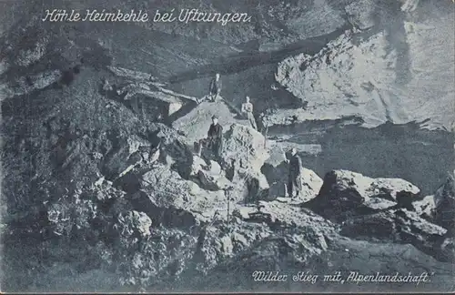 AK Uften Wilder Stieg avec paysage alpin, couru en 1925