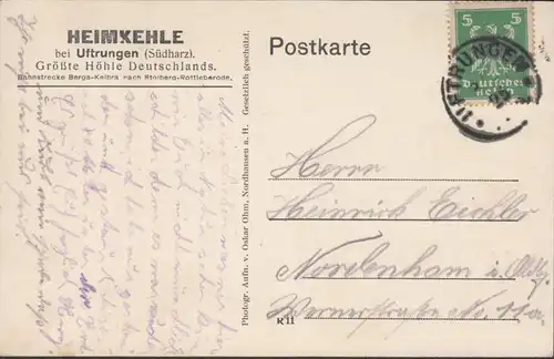 AK Uftrungen Wilder Stieg mit Alpenlandschaft, gelaufen 1925
