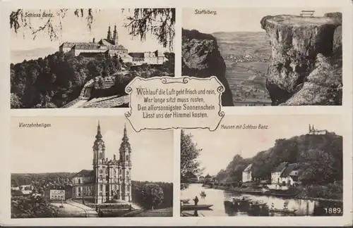 AK Bad Staffelstein Mehrbildkarte, gelaufen 1936