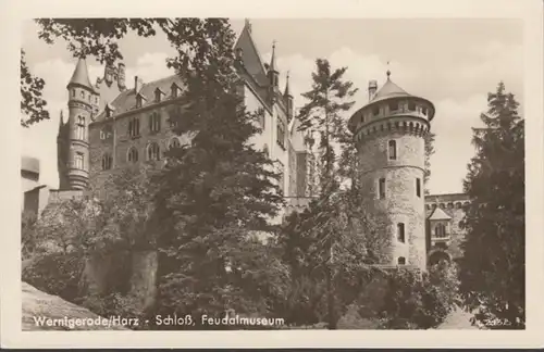 AK Wernigerode Schloß Feudalmuseum, ungelaufen