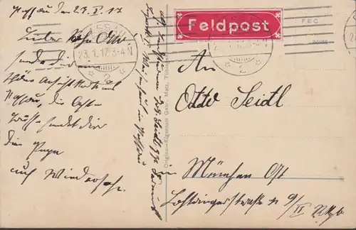 AK Passau Vue générale du courrier de champ vapeur, couru en 1917