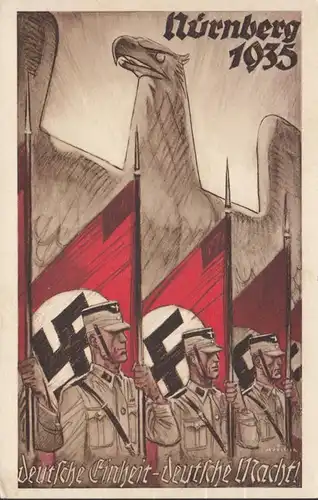 Nürnberg 1935 Deutsche Einheit Deutsche Macht, gelaufen 1935