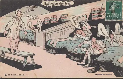 CPA Extinction des feux, circulé 1908