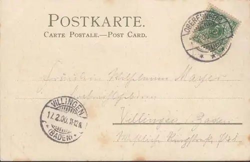 Sonnenschein-Postkarte Küste und Strand Winkler & Schorn, gelaufen 1900