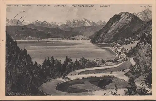 Urfeld Walchensee und Kesselbergstraße, gelaufen 1937