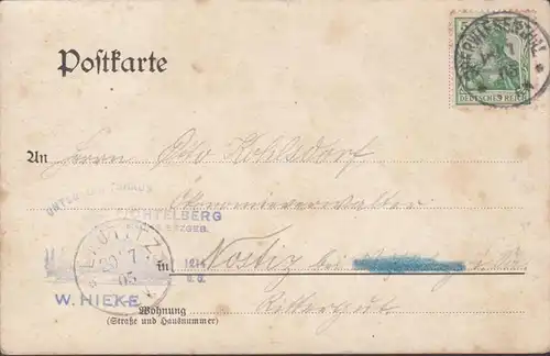 Oberwiesenthal Fichtelberg Prinzenweg, gelaufen 1905