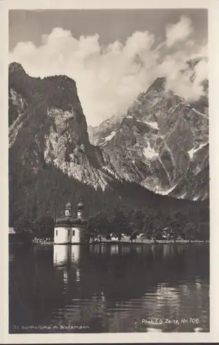 Schönau Bartholomä mit Watzmann, ungelaufen