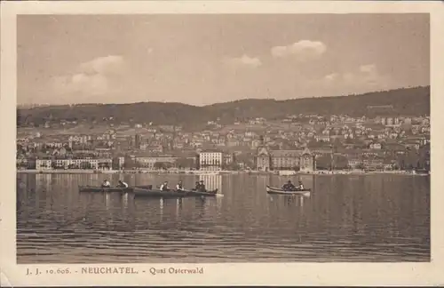Neuchâtel Quai Osterwald, couru en 1931