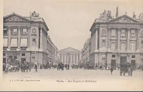 CPA Paris Rue Royale et Madeleine, non circulaire